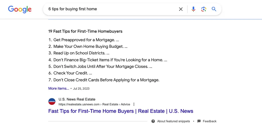 List-featured-snippet