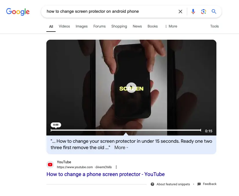 Video-featured-snippet